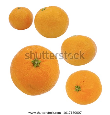 cut orange fresh on white background Royalty-Free Stock Photo #1617180007