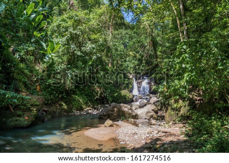 Schoelcher, Martinique, FWI - River Duclos and cascade Didier Trail Royalty-Free Stock Photo #1617274516