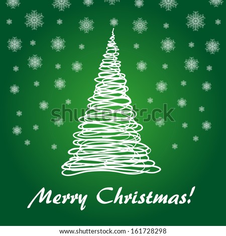 green fir tree for Merry Christmas