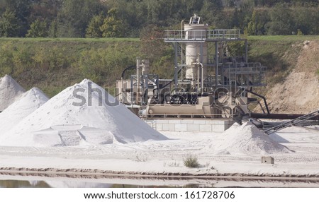Production and digging of sand in Limburg, Holland