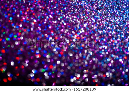 Creative bokeh. Abstract colorful background. Selective focus. Template for design. Space for text.
