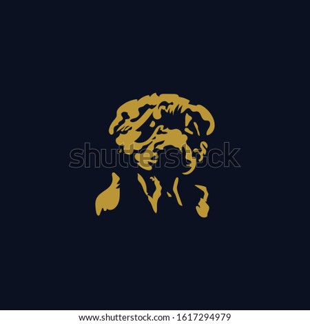 abstract dog vector logo icon