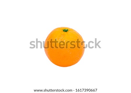 an orange on white background Royalty-Free Stock Photo #1617390667