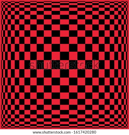 3D Rectangle Geometric Red and Black Pattern Background Design