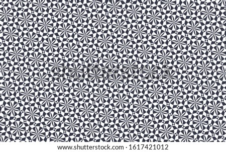 Flower White And Black Geometric Style Pattern Background