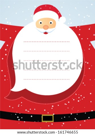 Santa claus christmas card. Vector illustration