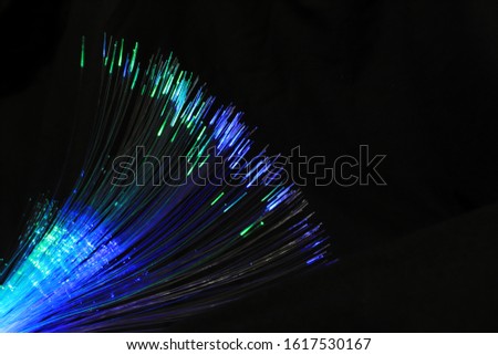 fiber color lights on dark background 