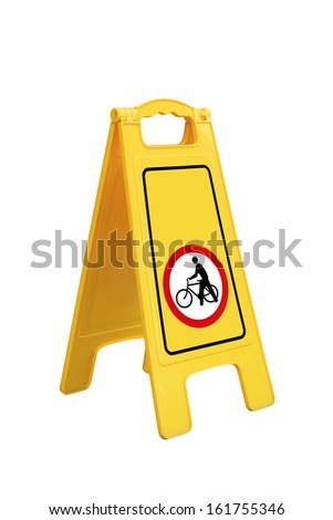 bicycle sign in Yellow Folding signal