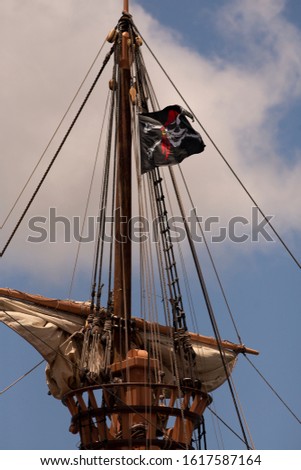 Close up images of historic wooden tall ship components