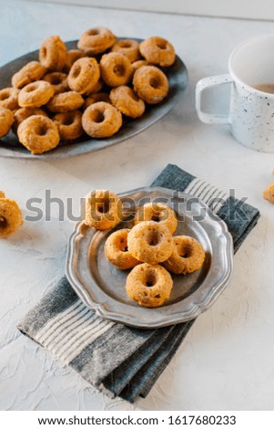 Mini Pumpkin Donut Breakfast Food Styling