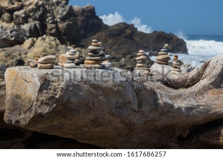 sculpture made in rocks in Puerto Escondido, Mexico