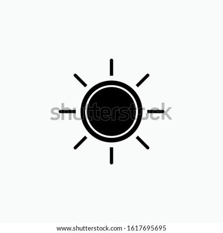 Sun Icon. Summer or Sunshine Element Illustration As A Simple Vector Sign & Trendy Symbol for Design and Weather Websites, Holiday,Presentation or Apps Elements.