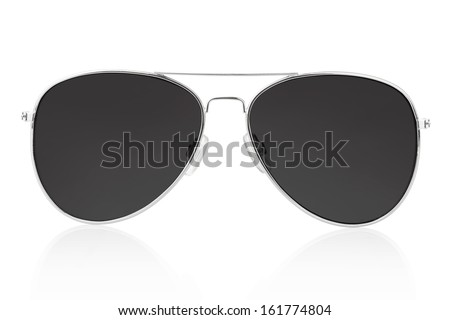 Aviator sunglasses isolated on white, clipping path included Royalty-Free Stock Photo #161774804