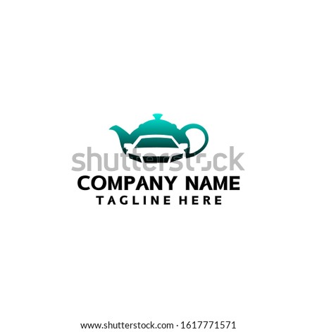 Unique Logo Template That Combines Car Silhouettes In A Teapot