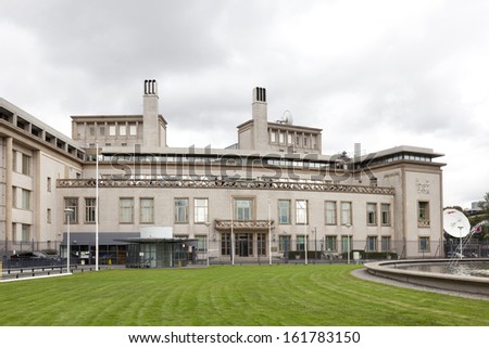 Building of International Criminal Tribunal for the former Yugoslavia in The Hague Royalty-Free Stock Photo #161783150