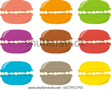 Macaron vector illustration . Desserts and sweets .