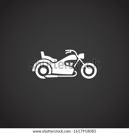 Motorcycle icon on background for graphic and web design. Creative illustration concept symbol for web or mobile app.