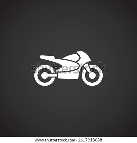 Motorcycle icon on background for graphic and web design. Creative illustration concept symbol for web or mobile app.