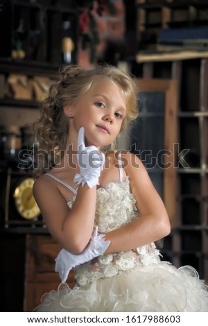 Princess in a white dress 