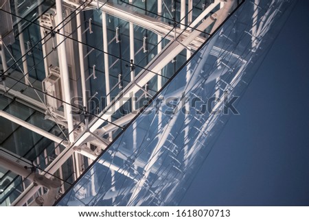 Modern office building with blue sky