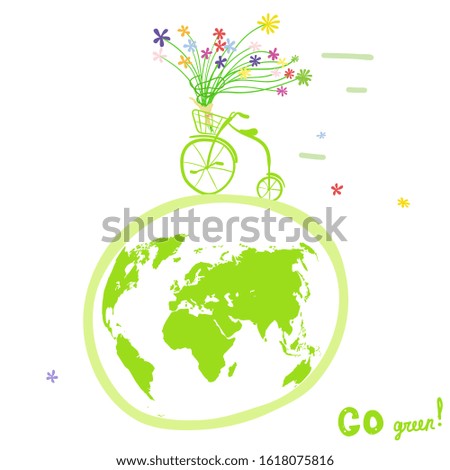 ecological world. sustainable development World environment concept, vector illustration