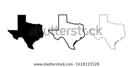 Texas Map vector icon. Symbol for web site