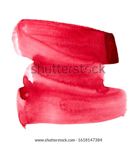 Abstract watercolor hand paint texture, isolated on white background. - Image