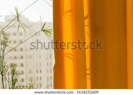 the curtain protects the room from direct sunlight