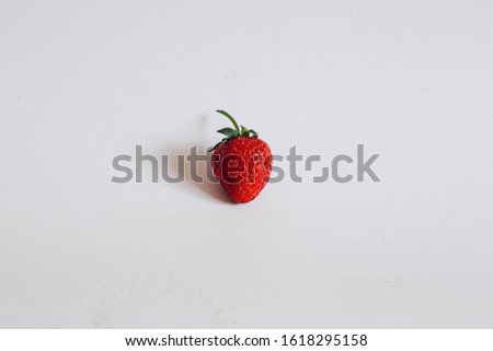 Beautiful red strawberries on white background Royalty-Free Stock Photo #1618295158