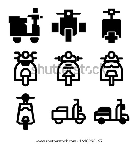 scooter icon isolated sign symbol vector illustration - Collection of high quality black style vector icons
