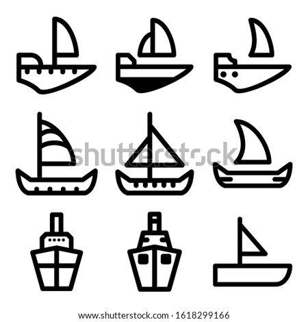sailboat icon isolated sign symbol vector illustration - Collection of high quality black style vector icons
