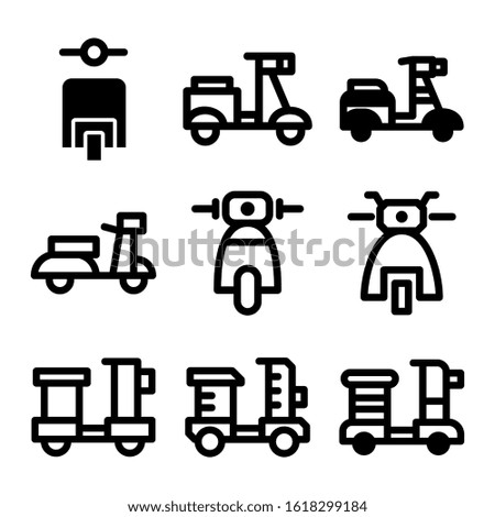scooter icon isolated sign symbol vector illustration - Collection of high quality black style vector icons
