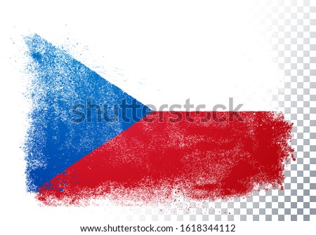 Vector Illustration vintage grunge texture flag of Czech Republic