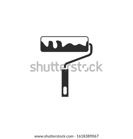 Roller Paint Icon vector sign isolated for graphic and web design. Roller Paint symbol template color editable on white background
