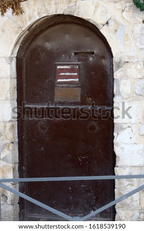 front doors in a big city in Israel