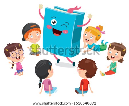 Little Students Playing With Book