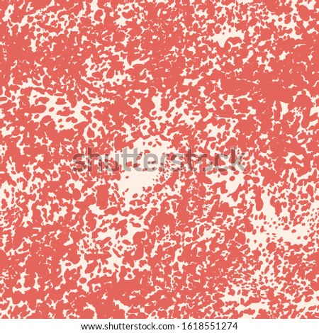 Watercolor Camouflage Design. Spot Tile.  Salmon Red and Beige Leopard Vector Seamless Pattern. Animal Abstract Texture. African Rapport Pattern. Leopard Skin Print. Animal Camouflage Background.