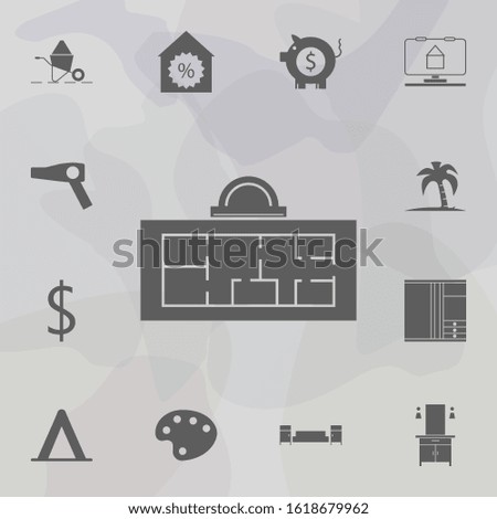 Building drawing plan icon. Web icons universal set for web and mobile