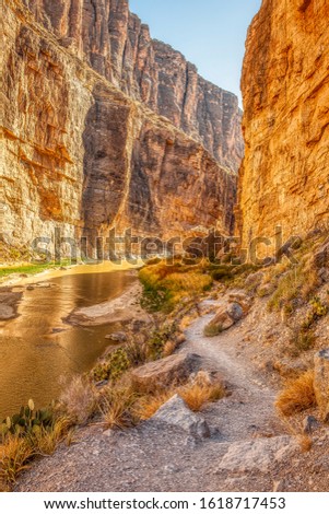 Santa Elena Canyon, Big Bend National Park, USA. Picture taken in the afternoon.
