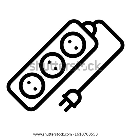 Electric extension icon. Outline electric extension vector icon for web design isolated on white background Royalty-Free Stock Photo #1618788553