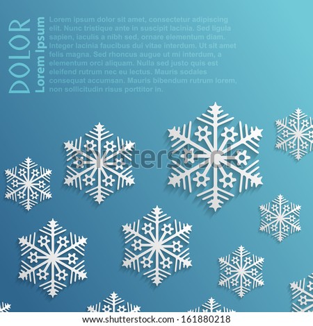 Snowflakes background. Vector Illustration