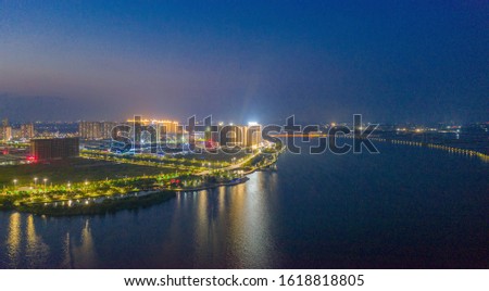 The city scenery of Zhanjiang Bay, Guangdong Province, China