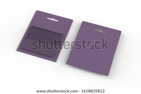 Product Package Box Blister Illustration Isolated On White Background. Mock Up Template Ready For Your Design. 3d illustration