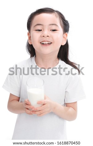 Cute little girl isolated on background