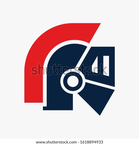 minimalism spartan helmet logo image