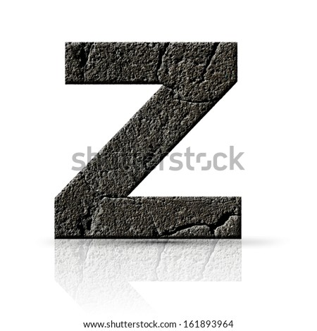 z  letter cracked cement texture