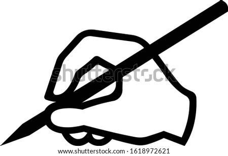 easy to use illustration vector icon of a writing hand 