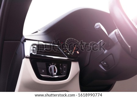 Light Switch In Automobile Headlight Turn Left And Turn