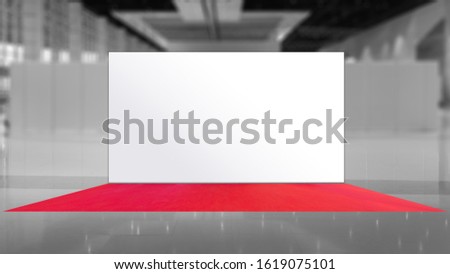 Fabric Pop Up basic unit Advertising banner media display backdrop, empty background