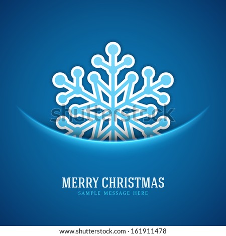 Merry Christmas card and snowflake decoration background. Vector illustration Eps 10. Greeting card or invitation. 